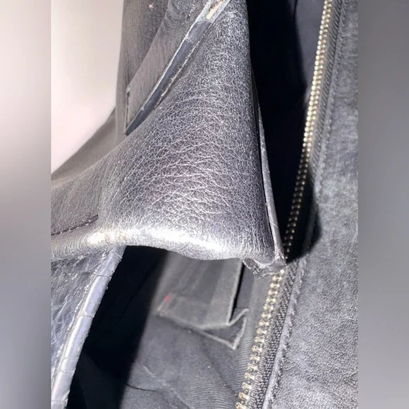 Coach Mini Riley Satchel Black Pebbled Leather Crossbody Bag 27923 - Picture 9 of 16